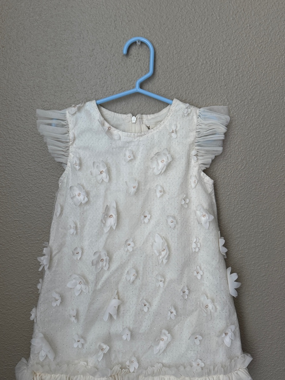 Ivory Floral Party Dress for Girls